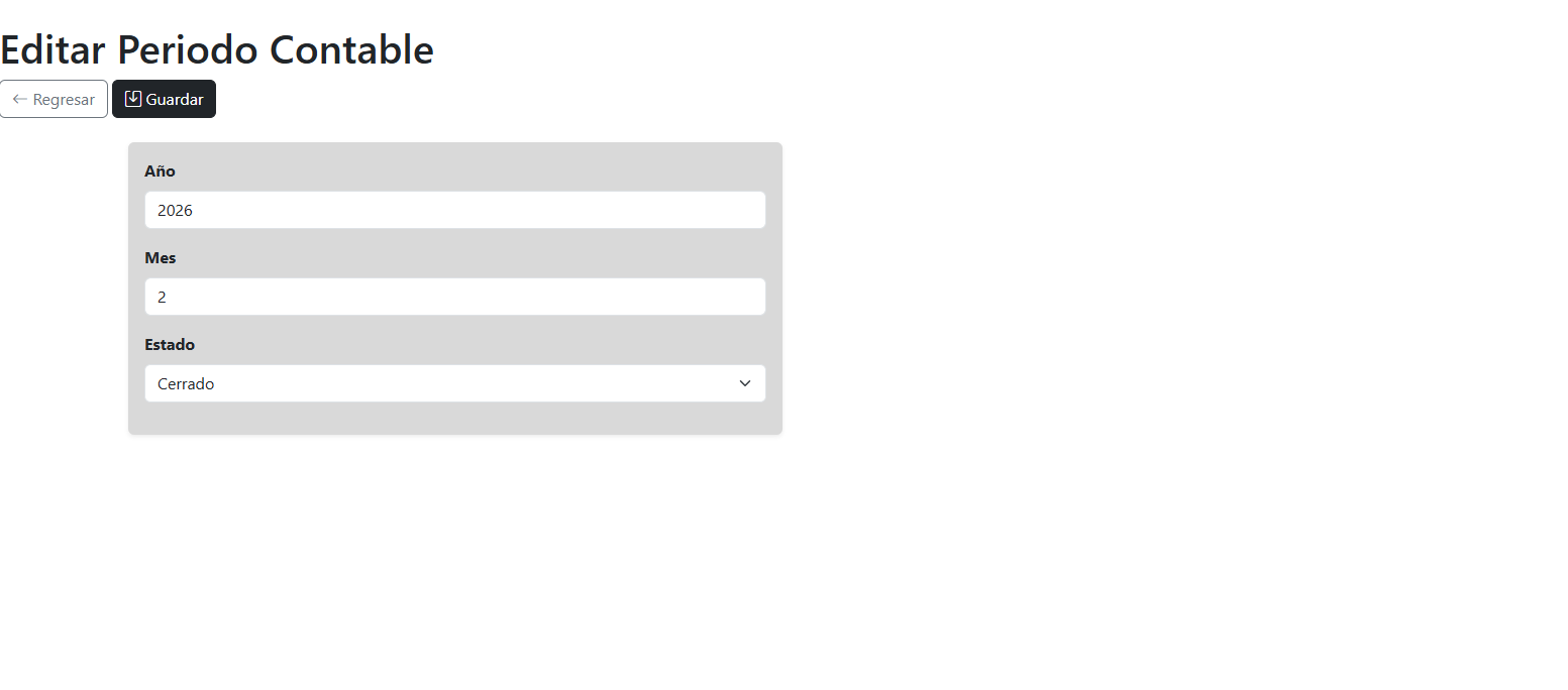 Editar Periodo Contable